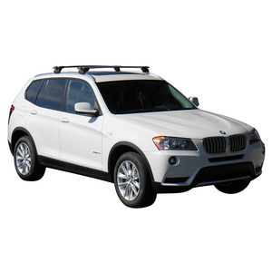 Prorack Silver 2 Bar Aero Through Bar kit to suit BMW X3 5dr SUV (2010 - 10/2017)