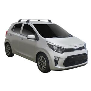 Prorack Silver 2 Bar Aero Flush Bar kit to suit Kia Picanto 5dr Hatch (2017 - Current)