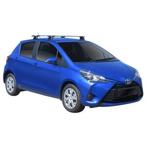 Prorack Silver 2 Bar Aero Through Bar kit to suit Toyota Yaris 5dr Hatch (2017 - 4/2020)