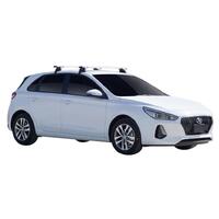 Prorack Black 2 Bar Aero Through Bar kit to suit Hyundai i30 5dr Hatch (2017 - 9/2020)