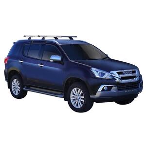 Prorack Silver 2 Bar Heavy Duty Through Bar kit to suit Isuzu MU-X 5dr SUV (5/2017 - 7/2021)