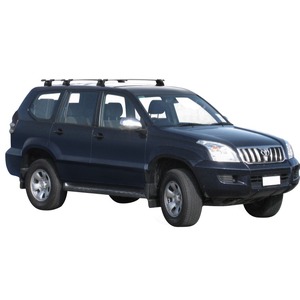 Prorack Silver 3 Bar Aero Through Bar kit to suit Toyota Land Cruiser Prado 120 Series 5dr SUV (3/2003 - 11/2009)