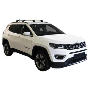 Prorack Silver 2 Bar Aero Flush Bar kit to suit Jeep Compass 5dr SUV (2017 - Current)