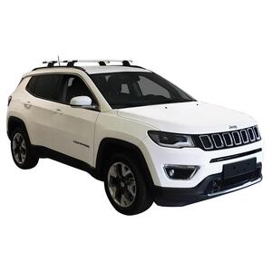 Prorack Black 2 Bar Aero Through Bar kit to suit Jeep Compass 5dr SUV (2017 - Current)
