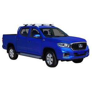 Prorack Silver 2 Bar Aero Through Bar kit to suit LDV T60/T60 Max/eT60 Double Cab 4dr Ute (10/2017 - Current)