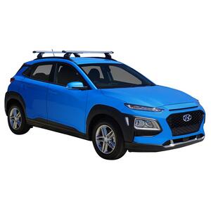 Prorack Silver 2 Bar Heavy Duty Through Bar kit to suit Hyundai Kona 5dr SUV (2017 - 6/2023)