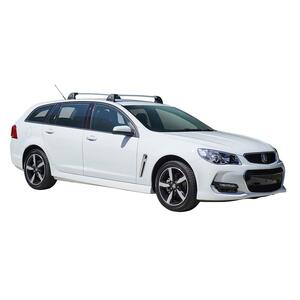 Prorack Silver 2 Bar Aero Flush Bar kit to suit Holden Commodore VF II 5dr Wagon (4/2017 - 2018)