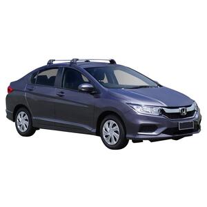 Prorack Silver 2 Bar Aero Flush Bar kit to suit Honda City 4dr Sedan (5/2017 - Current)