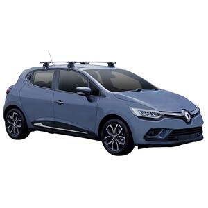Prorack Silver 2 Bar Aero Through Bar kit to suit Renault Clio 5dr Hatch (2017 - Current)