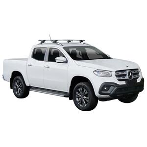 Prorack Black 2 Bar Aero Through Bar kit to suit Mercedes-Benz X-Class 4dr Ute (2018 - 2020)