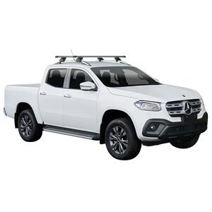 Prorack Silver 2 Bar Heavy Duty Through Bar kit to suit Mercedes-Benz X-Class 4dr Ute (2018 - 2020)