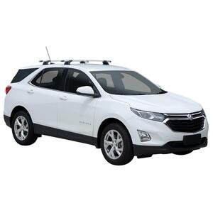 Prorack Silver 2 Bar Aero Through Bar kit to suit Holden Equinox 5dr SUV (12/2017 - 2020)