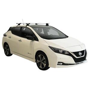 Prorack Silver 2 Bar Aero Through Bar kit to suit Nissan Leaf 5dr Hatch (2018 - Current)