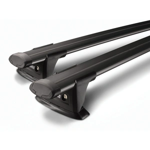 Yakima Black 2 Bar Aero Thru Bar Fixed Point Mount Crossbar Kit for Mazda 3 4dr Sedan (2009 - 2013)