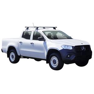 Prorack Black 2 Bar Heavy Duty Through Bar kit to suit Mercedes-Benz X-Class 4dr Ute (4/2018 - Current)