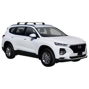 Prorack Silver 2 Bar Aero Flush Bar kit to suit Hyundai Santa Fe 5dr SUV (2018 - Current)