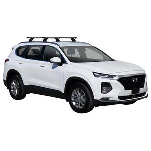 Prorack Black 2 Bar Heavy Duty Through Bar kit to suit Hyundai Santa Fe 5dr SUV (2018 - Current)