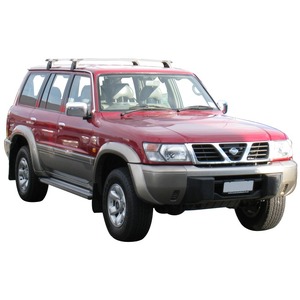 Prorack Silver 2 Bar Aero Through Bar kit to suit Nissan Patrol GU 5dr SUV (1998 - 2010)
