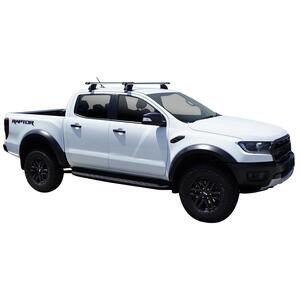 Prorack Silver 2 Bar Heavy Duty Through Bar kit to suit Ford Ranger Raptor Double Cab 4dr Ute (2018 - 9/2022)