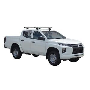 Prorack Black 2 Bar Heavy Duty Through Bar kit to suit Mitsubishi Triton Double Cab 4dr Ute (2015 - 1/2024)