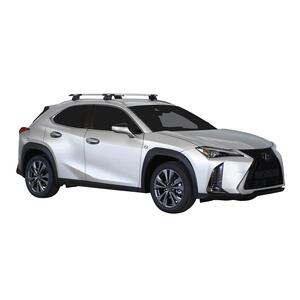 Prorack Silver 2 Bar Aero Through Bar kit to suit Lexus UX 5dr SUV (2/2019 - Current)