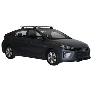 Prorack Black 2 Bar Aero Through Bar kit to suit Hyundai Ioniq 5dr Hatch (2/2019 - Current)