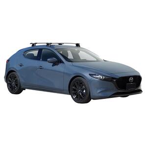 Prorack Black 2 Bar Aero Through Bar kit to suit Mazda 3 5dr Hatch (5/2019 - Current)