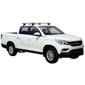 Prorack Black 2 Bar Heavy Duty Through Bar kit to suit SsangYong Rhino XL 4dr Ute (2019 - Current)