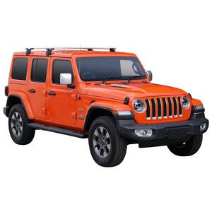 Prorack Silver 2 Bar Aero Through Bar kit to suit Jeep Wrangler JL 5dr SUV (5/2019 - Current)
