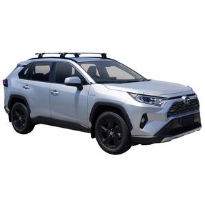 Prorack Black 2 Bar Aero Through Bar kit to suit Toyota Rav4 5dr SUV (5/2019 - Current)