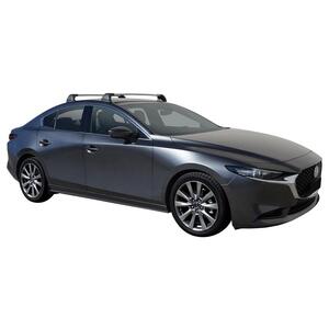 Prorack Silver 2 Bar Aero Flush Bar kit to suit Mazda 3 4dr Sedan (4/2019 - Current)