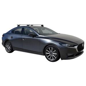 Prorack Silver 2 Bar Aero Through Bar kit to suit Mazda 3 4dr Sedan (4/2019 - Current)