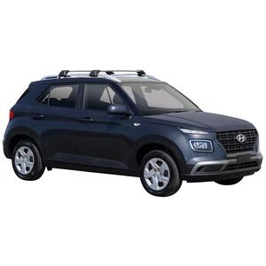 Prorack Silver 2 Bar Aero Flush Bar kit to suit Hyundai Venue 5dr SUV (2020 - Current)
