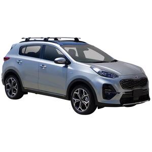 Prorack Silver 2 Bar Aero Through Bar kit to suit Kia Sportage Glass Roof 5dr SUV (2016 - 9/2021)
