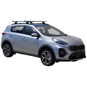 Prorack Silver 2 Bar Heavy Duty Through Bar kit to suit Kia Sportage Glass Roof 5dr SUV (2016 - 9/2021)