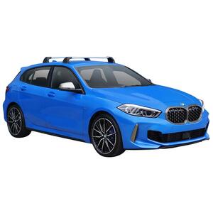 Prorack Silver 2 Bar Aero Flush Bar kit to suit BMW 1 Series F40 5dr Hatch (8/2019 - Current)