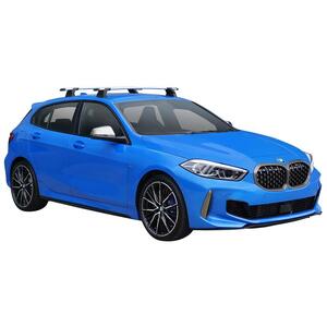 Prorack Silver 2 Bar Aero Through Bar kit to suit BMW 1 Series F40 5dr Hatch (8/2019 - Current)