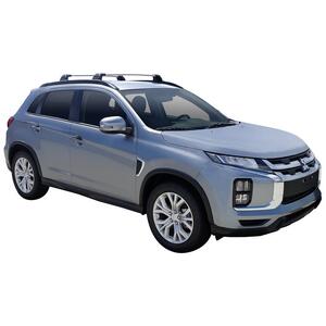 Prorack Silver 2 Bar Aero Flush Bar kit to suit Mitsubishi ASX 5dr SUV (12/2010 - Current)