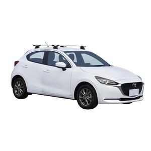 Prorack Silver 2 Bar Aero Through Bar kit to suit Mazda 2 5dr Hatch (2014 - Current)