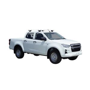 Prorack Black 2 Bar Aero Through Bar kit to suit Isuzu D-Max LS-U/LS-M Double Cab 4dr Ute (10/2020 - Current)