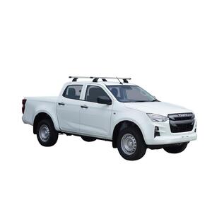 Prorack Silver 2 Bar Heavy Duty Through Bar kit to suit Isuzu D-Max LS-U/LS-M Double Cab 4dr Ute (10/2020 - Current)