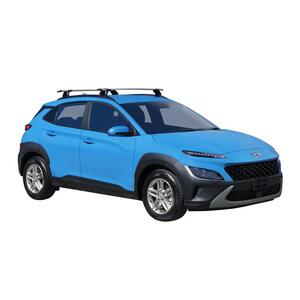 Prorack Black 2 Bar Aero Through Bar kit to suit Hyundai Kona Electric 5dr SUV (3/2021 - 6/2023)