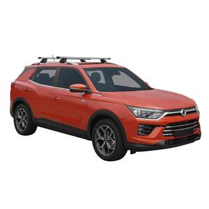 Prorack Black 2 Bar Heavy Duty Through Bar kit to suit SsangYong Korando 5dr SUV (2020 - Current)