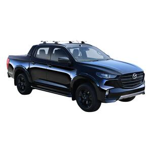 Prorack Black 2 Bar Aero Through Bar kit to suit Mazda BT-50 Dual Cab SP 4dr Ute (12/2021 - Current)