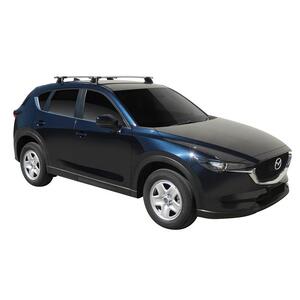 Prorack Silver 2 Bar Aero Through Bar kit to suit Mazda CX-5 5dr SUV (2017 - Current)