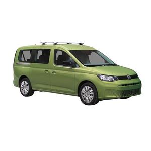 Prorack Silver 2 Bar Aero Through Bar kit to suit Volkswagen Caddy LWB 4dr Van (6/2021 - Current)