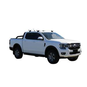 Prorack Silver 2 Bar Aero Through Bar kit to suit Ford Ranger Double Cab 4dr Ute (7/2022 - Current)