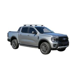 Prorack Black 2 Bar Aero Through Bar kit to suit Ford Ranger Wildtrak 4dr Ute (7/2022 - Current)