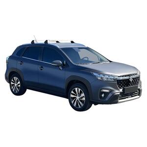 Prorack Silver 2 Bar Aero Flush Bar kit to suit Suzuki SX4 S-Cross 5dr SUV (6/2022 - Current)