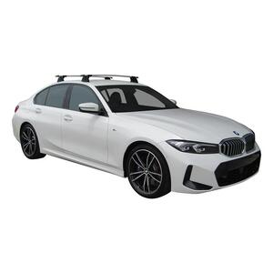 Prorack Silver 2 Bar Aero Through Bar kit to suit BMW 3 Series 4dr Sedan (10/2019 - Current)